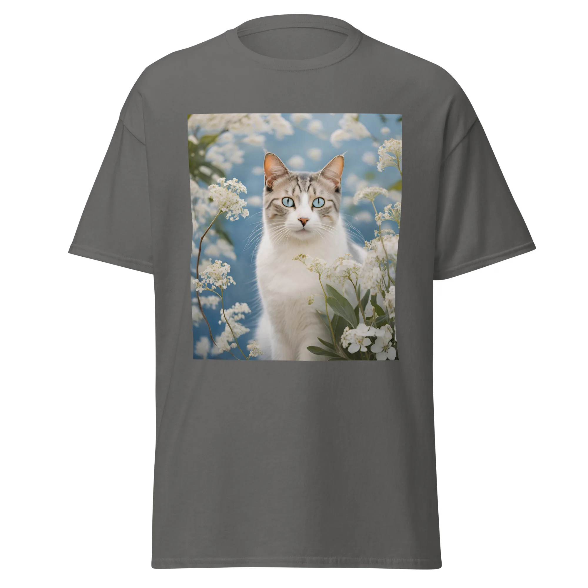 T-Shirt "Katze mit Blumen" 7 T-Shirt "Katze mit Blumen" – Bild 7