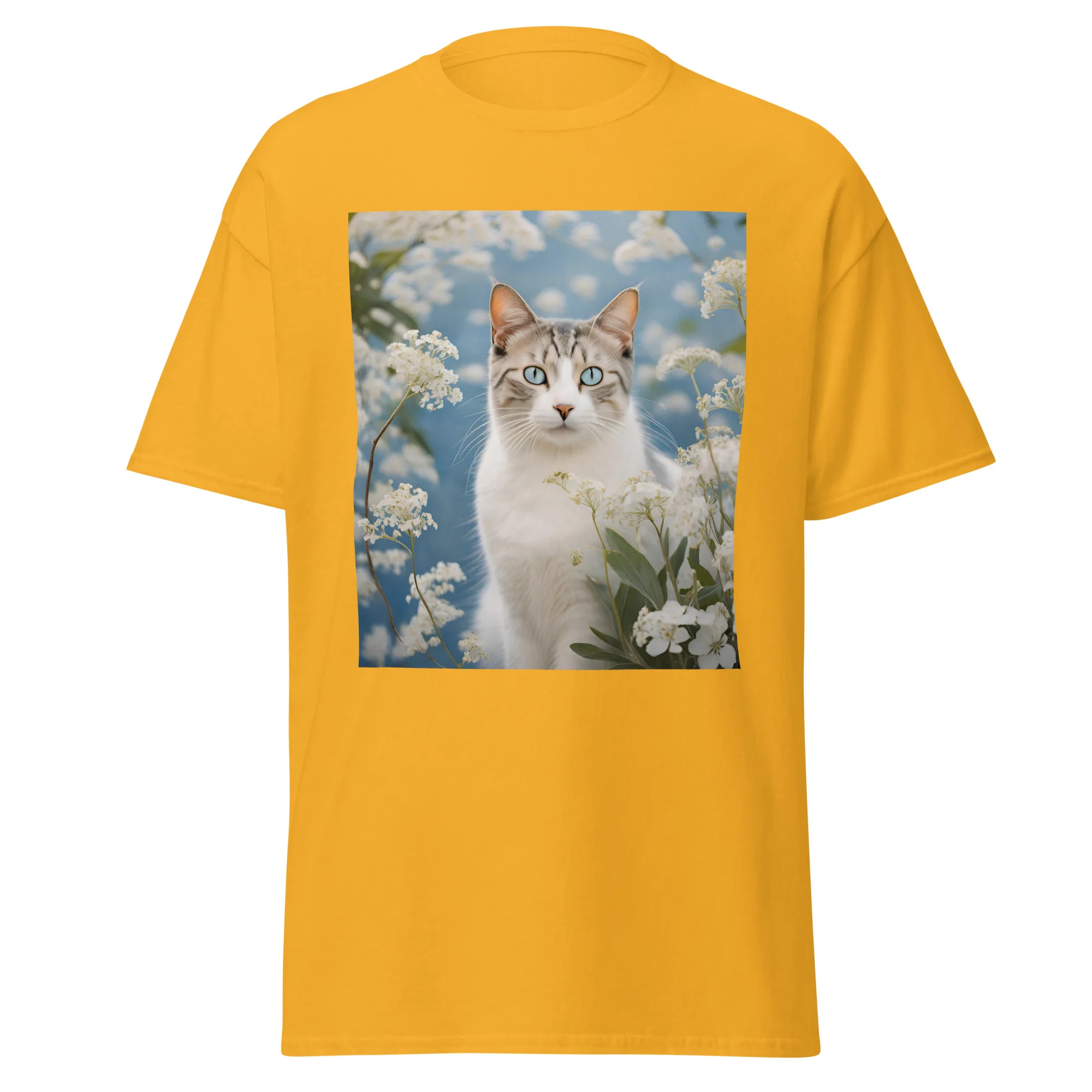 T-Shirt "Katze mit Blumen" 12 T-Shirt "Katze mit Blumen" – Bild 12