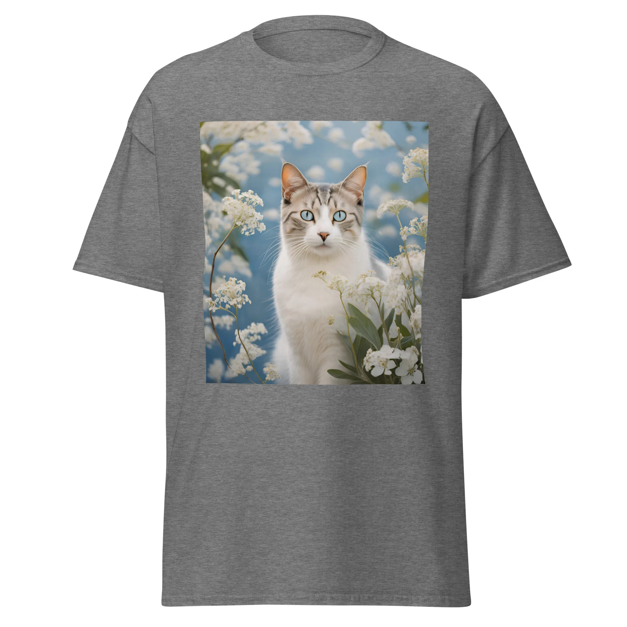 T-Shirt "Katze mit Blumen" 9 T-Shirt "Katze mit Blumen" – Bild 9