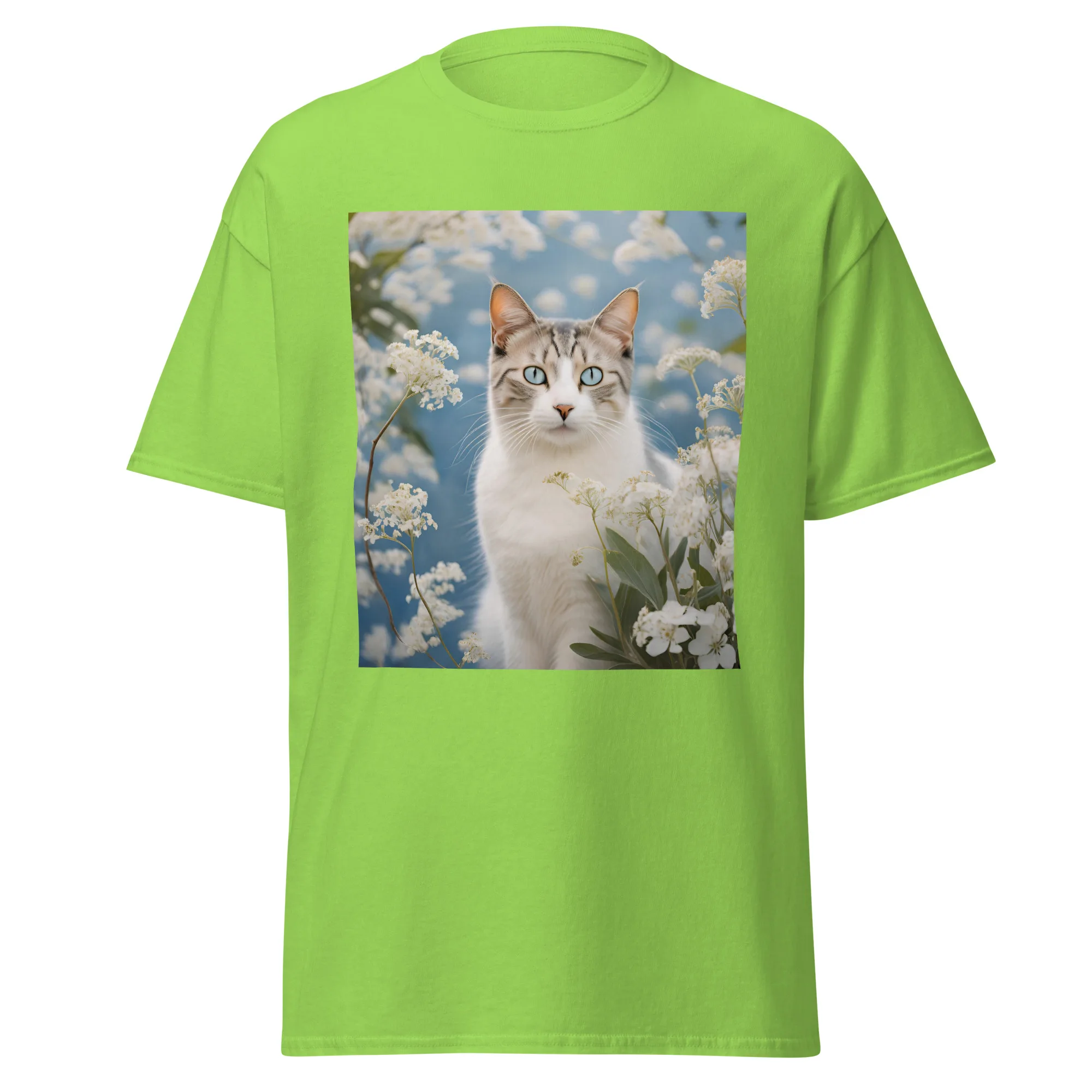 T-Shirt "Katze mit Blumen" 14 T-Shirt "Katze mit Blumen" – Bild 14