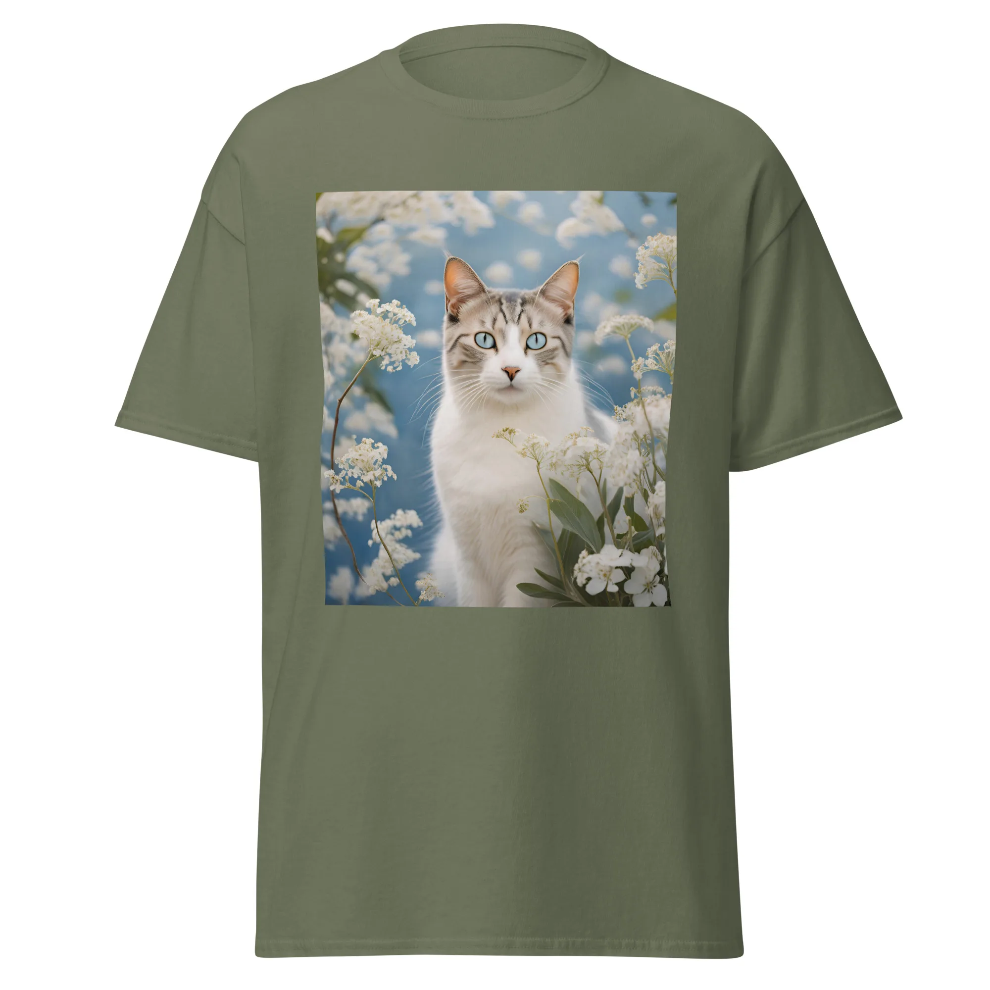 T-Shirt "Katze mit Blumen" 8 T-Shirt "Katze mit Blumen" – Bild 8
