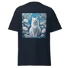 T-Shirt "Weiße Katze" 33 T-Shirt "Weiße Katze" - unisex classic tee navy front 682df2e863fd6