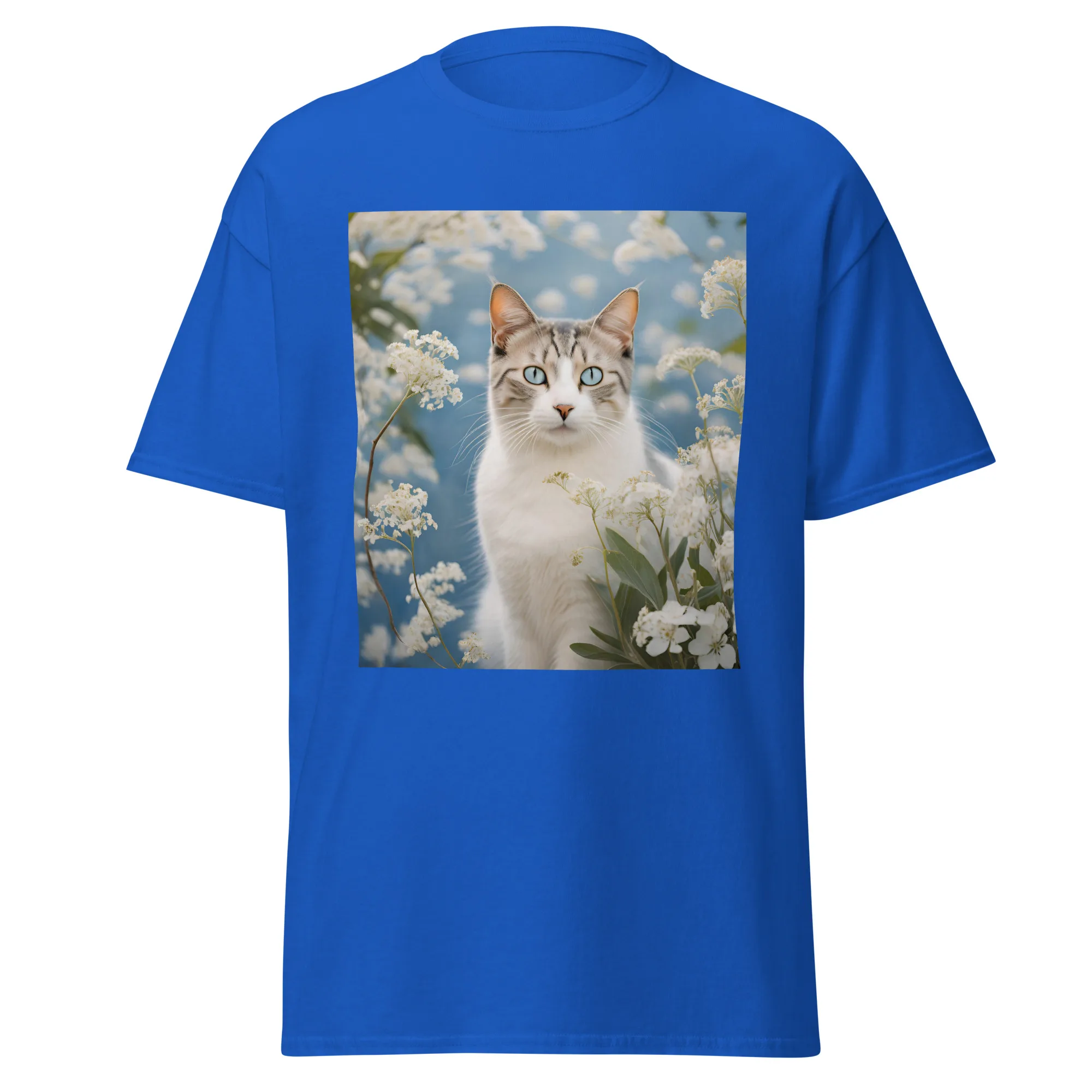 T-Shirt "Katze mit Blumen" 5 T-Shirt "Katze mit Blumen" – Bild 5