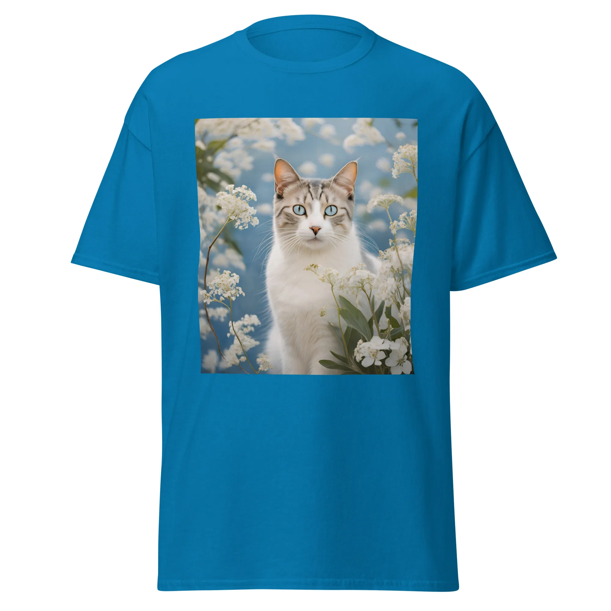 T-Shirt "Katze mit Blumen" 6 T-Shirt "Katze mit Blumen" – Bild 6
