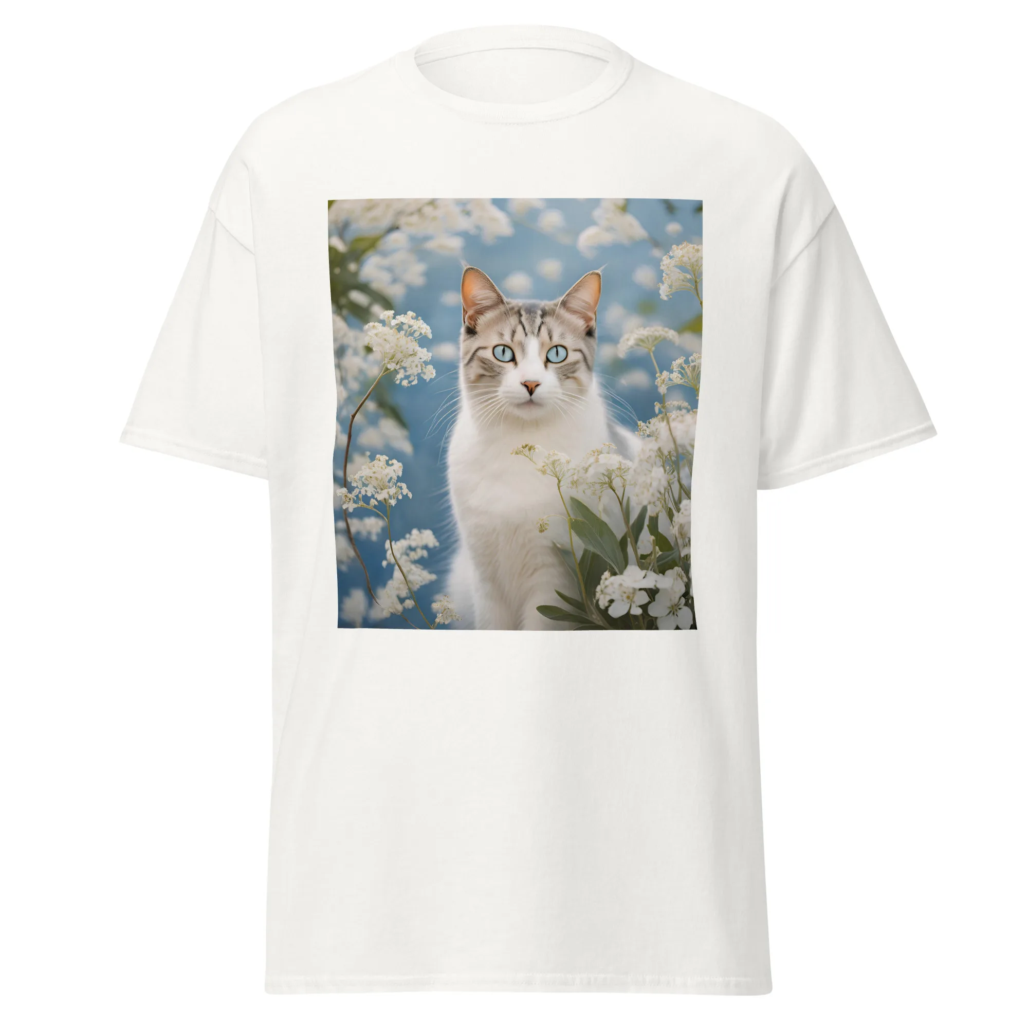 T-Shirt "Katze mit Blumen" 16 T-Shirt "Katze mit Blumen" – Bild 16