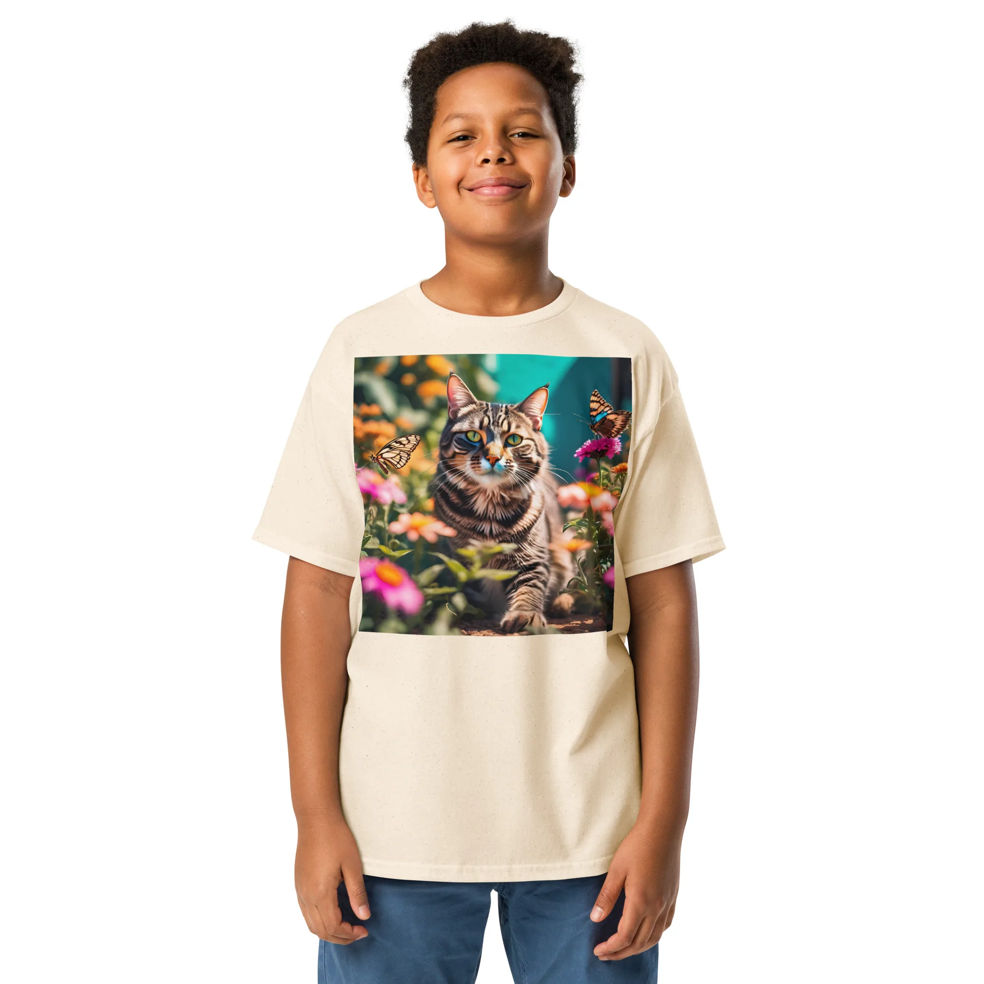 T-Shirt "Gestreifte Katze"