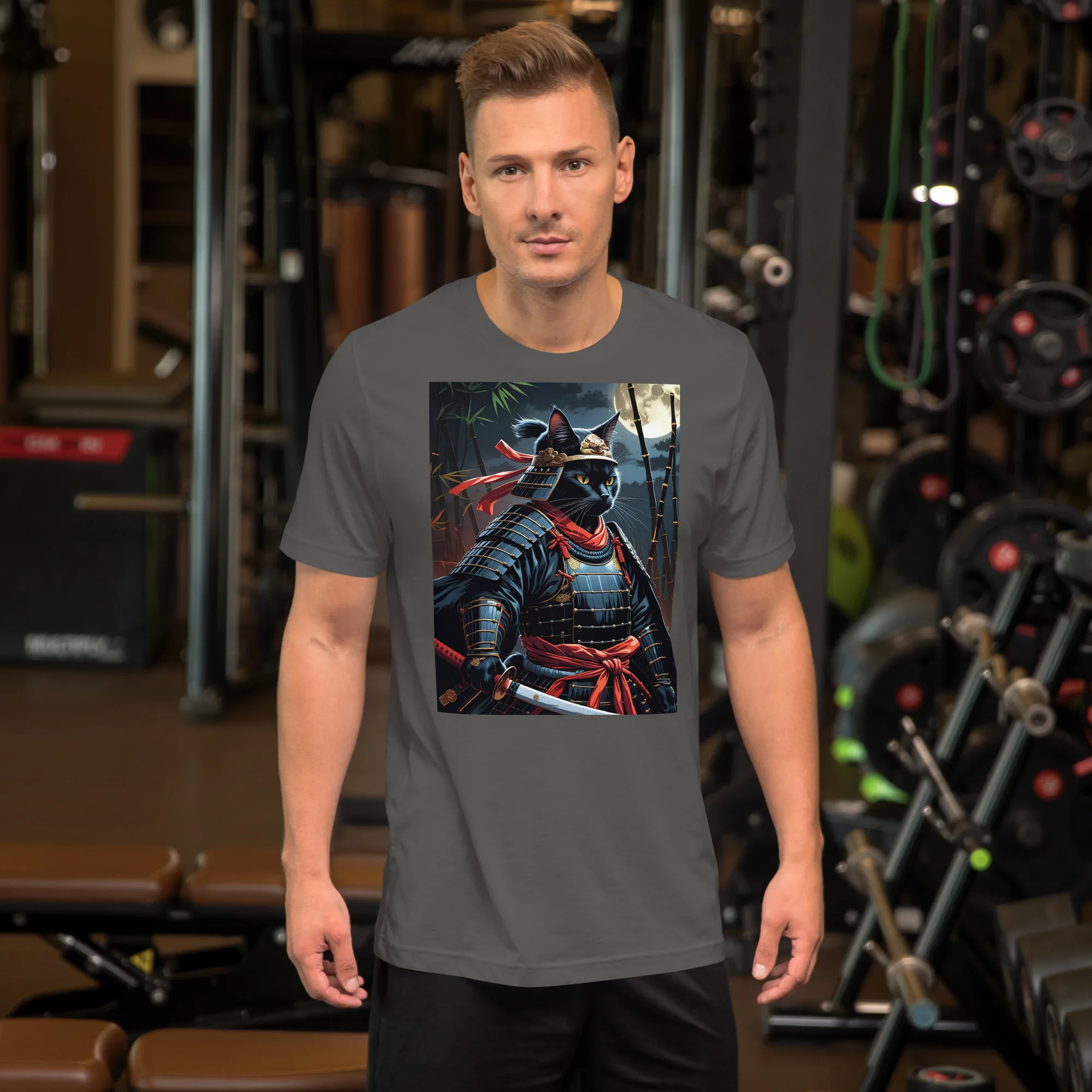 T-Shirt "Samurai-Katze"