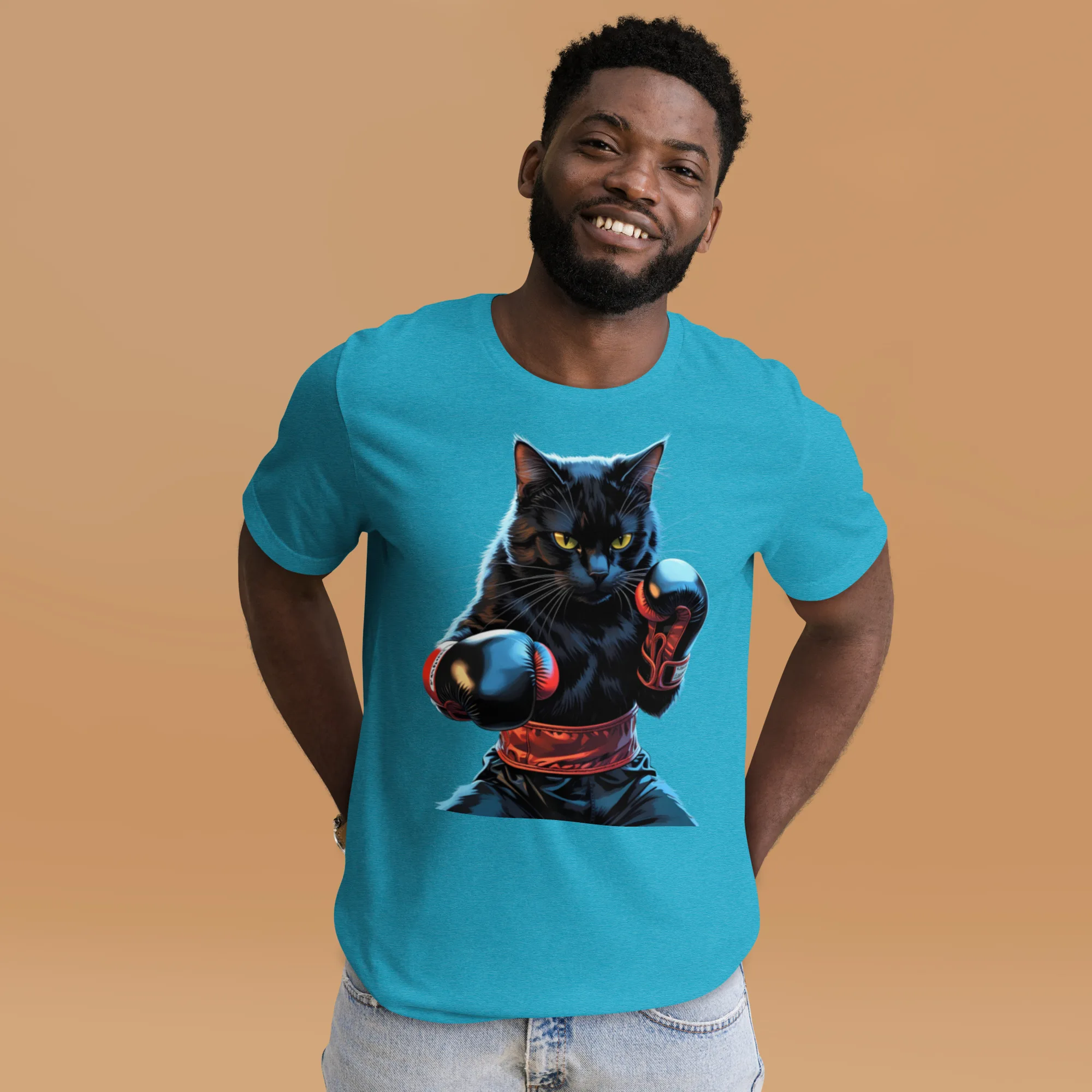 T-Shirt "schwarze Boxerkatze"