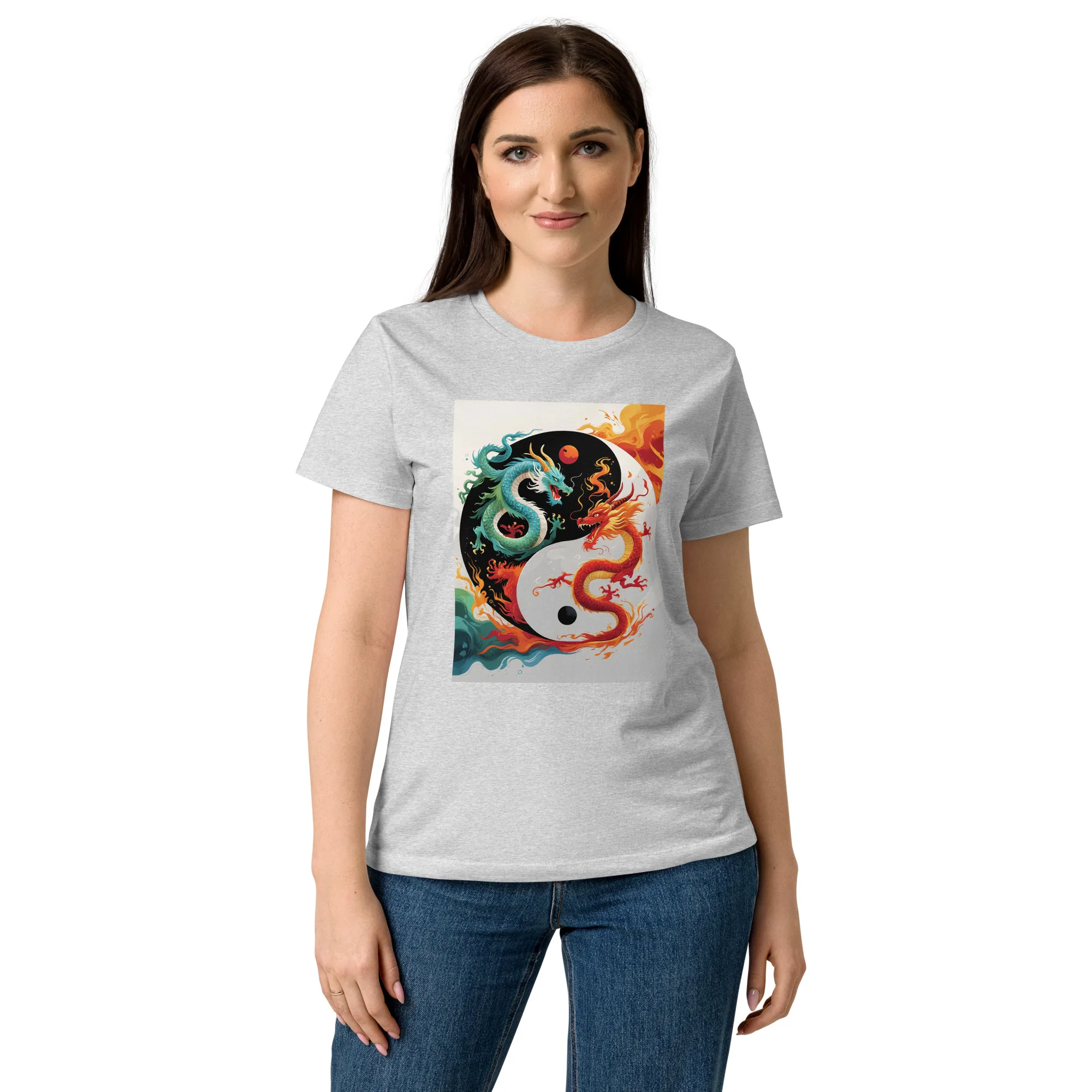 T-Shirt "Yin und Yang mit Drachen" 6 T-Shirt "Yin und Yang mit Drachen" – Bild 6