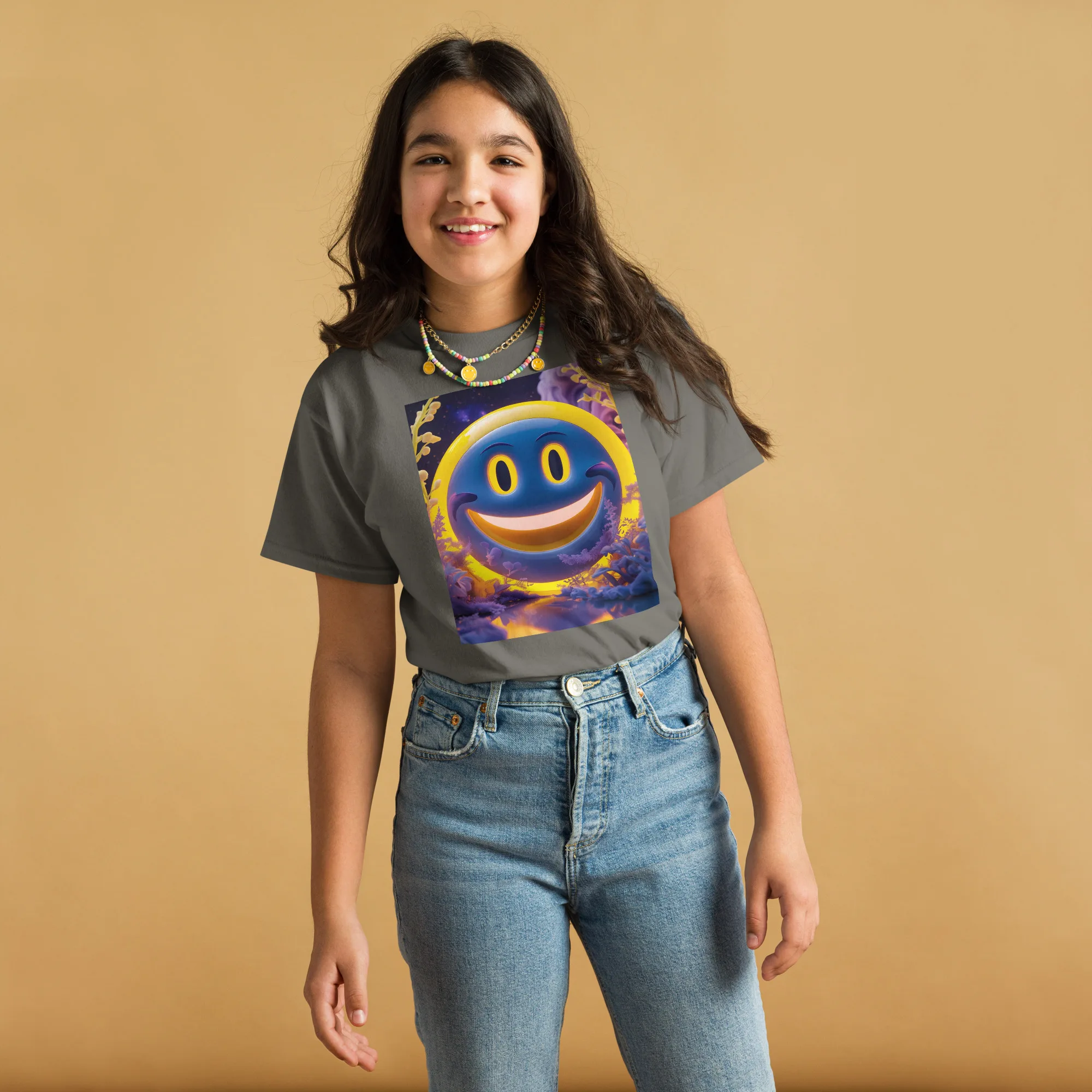 T-Shirt "blauer Smiley" 4 T-Shirt "blauer Smiley" – Bild 4