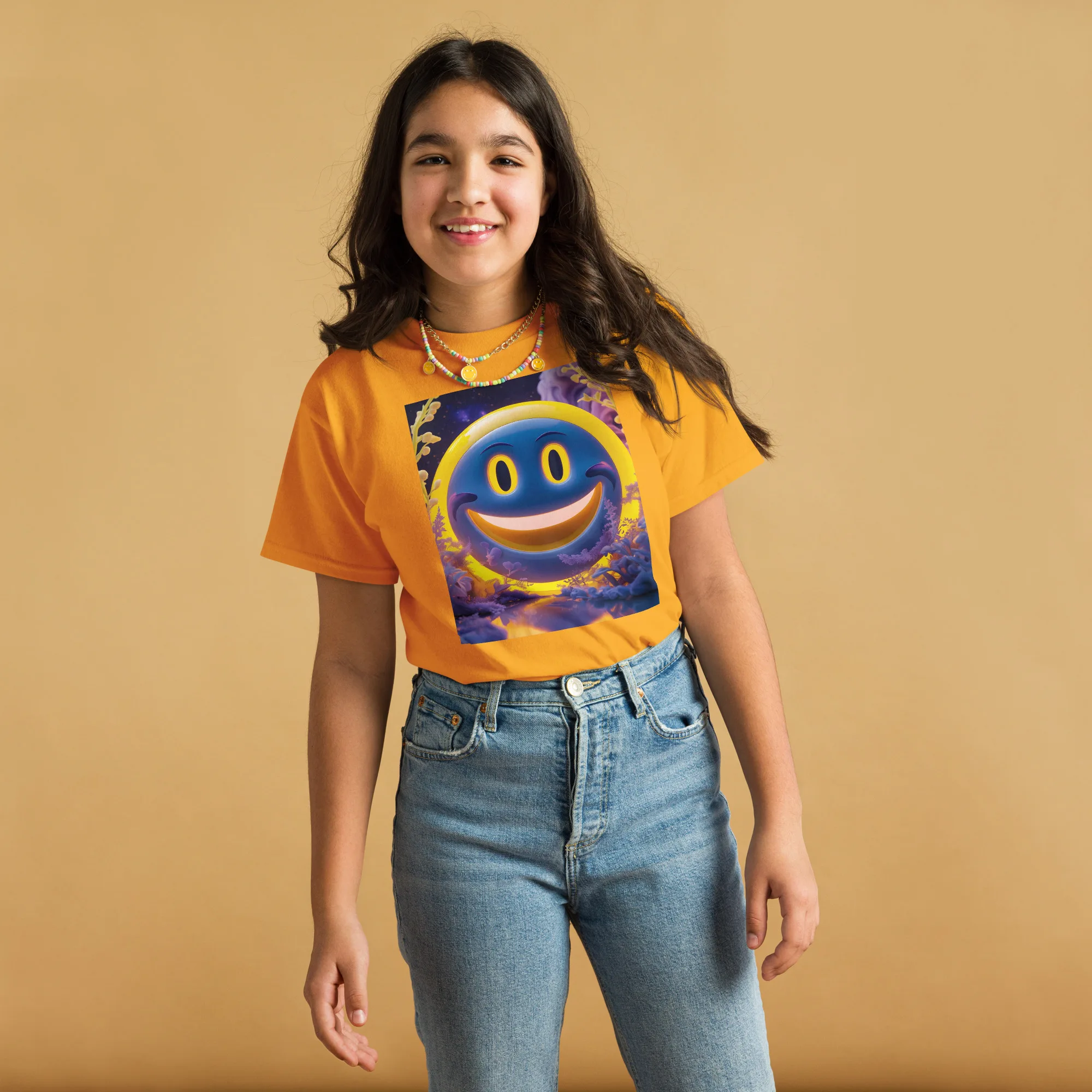 T-Shirt "blauer Smiley" 5 T-Shirt "blauer Smiley" – Bild 5