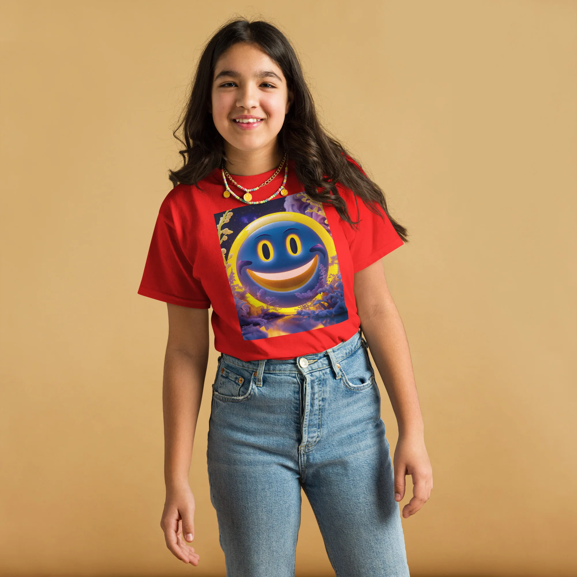 T-Shirt "blauer Smiley" 2 T-Shirt "blauer Smiley" – Bild 2